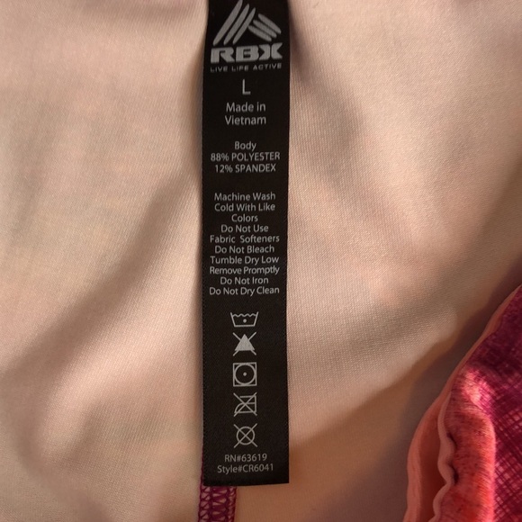 RBX Leggings Womens Multicolor Pants Athletic Work Out Lightweight Yoga Size L - Picture 7 of 8